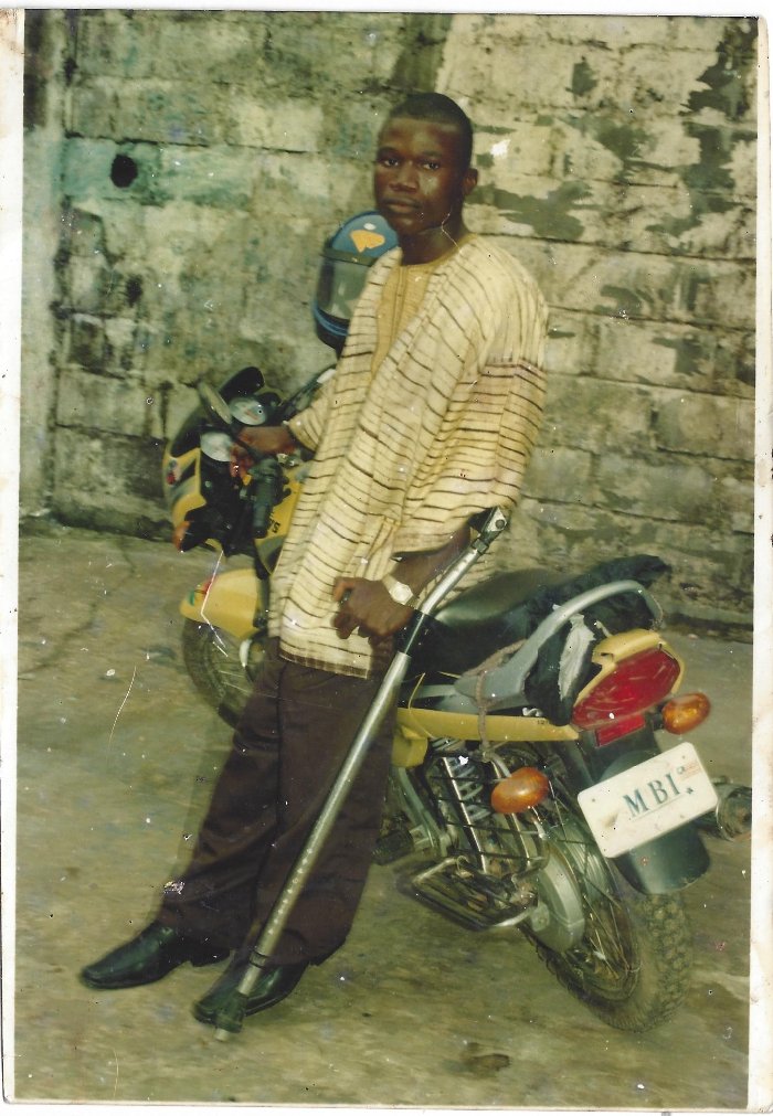 Edwin with his motorcycle